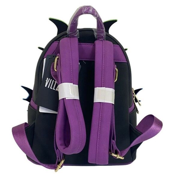 Loungefly Maleficent Dragon Mini Backpack Glow in the Dark Flames NWT In Hand - Picture 3 of 5